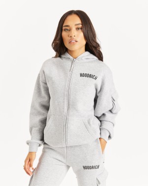 Hoodrich OG Luna Full Zip Hoodie Dam Grå | 27093-QVBT