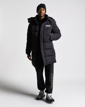 Hoodrich OG Stack Longline Jackor Herr Svarta | 38974-ENOV