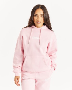 Hoodrich OG Storm Logo Hoodie Dam Rosa | 36475-SJIU