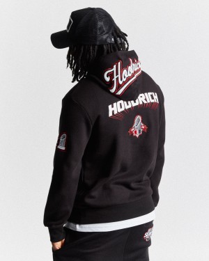 Hoodrich Stadium Hoodie Herr Svarta | 86243-UJBV