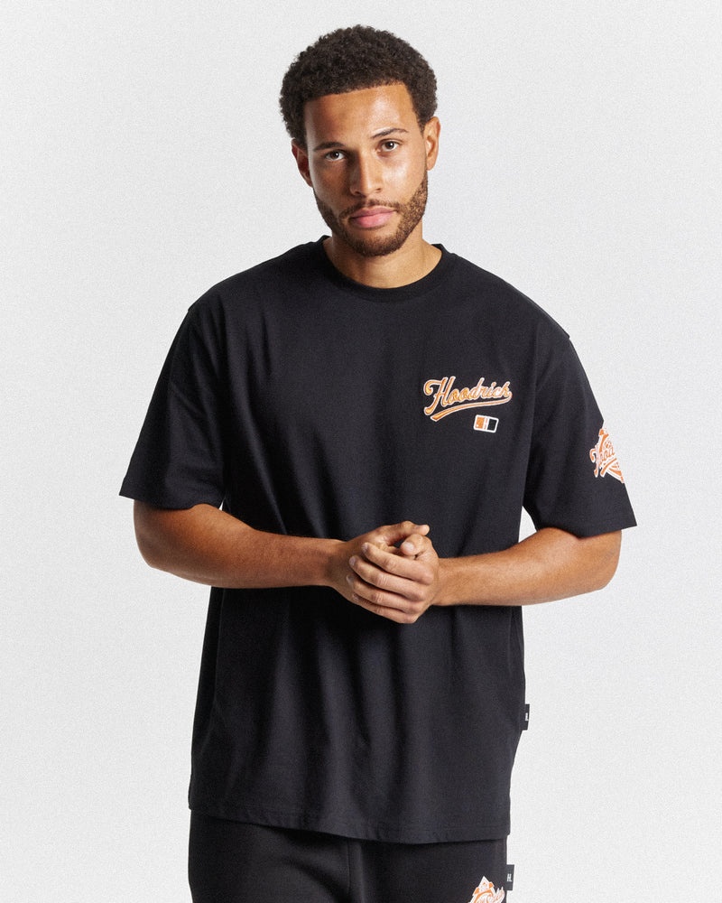 Hoodrich Fort T-shirt Herr Svarta | 38790-TFJE