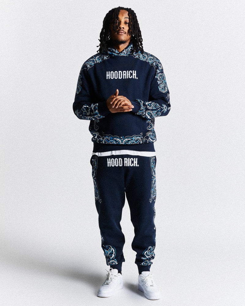 Hoodrich Motif Joggingbyxor Herr Marinblå | 75893-UTCW