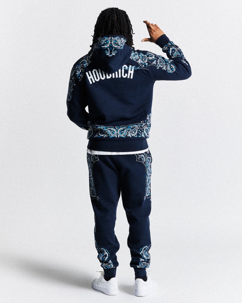 Hoodrich Motif Joggingbyxor Herr Marinblå | 75893-UTCW