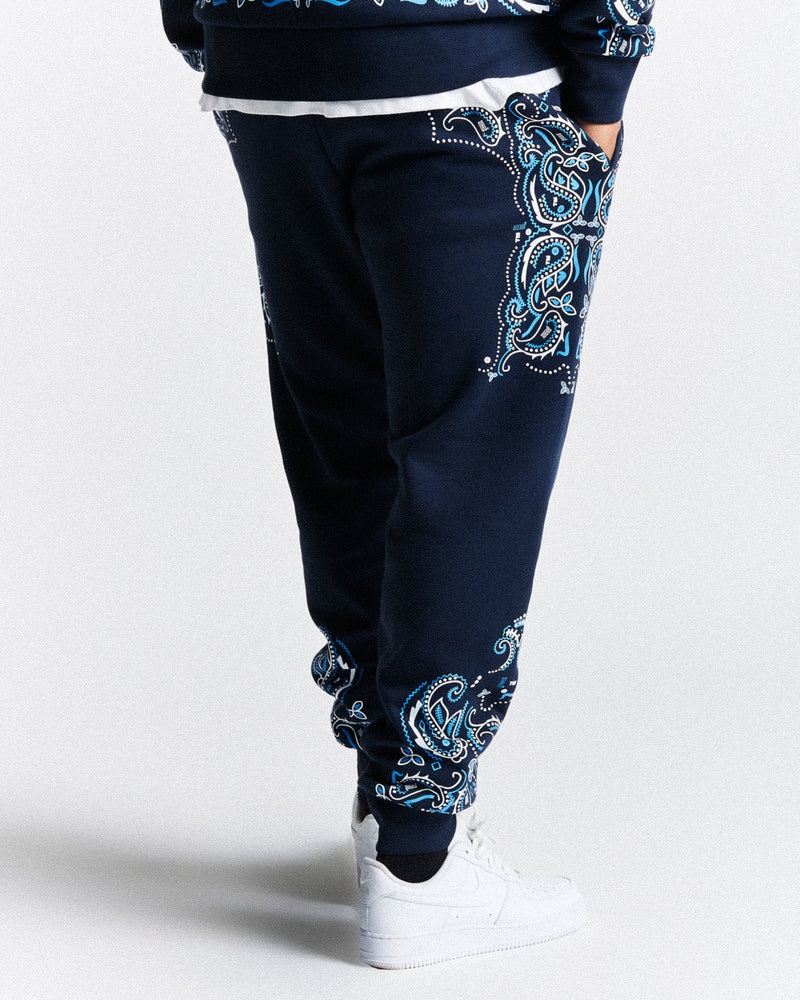 Hoodrich Motif Joggingbyxor Herr Marinblå | 75893-UTCW