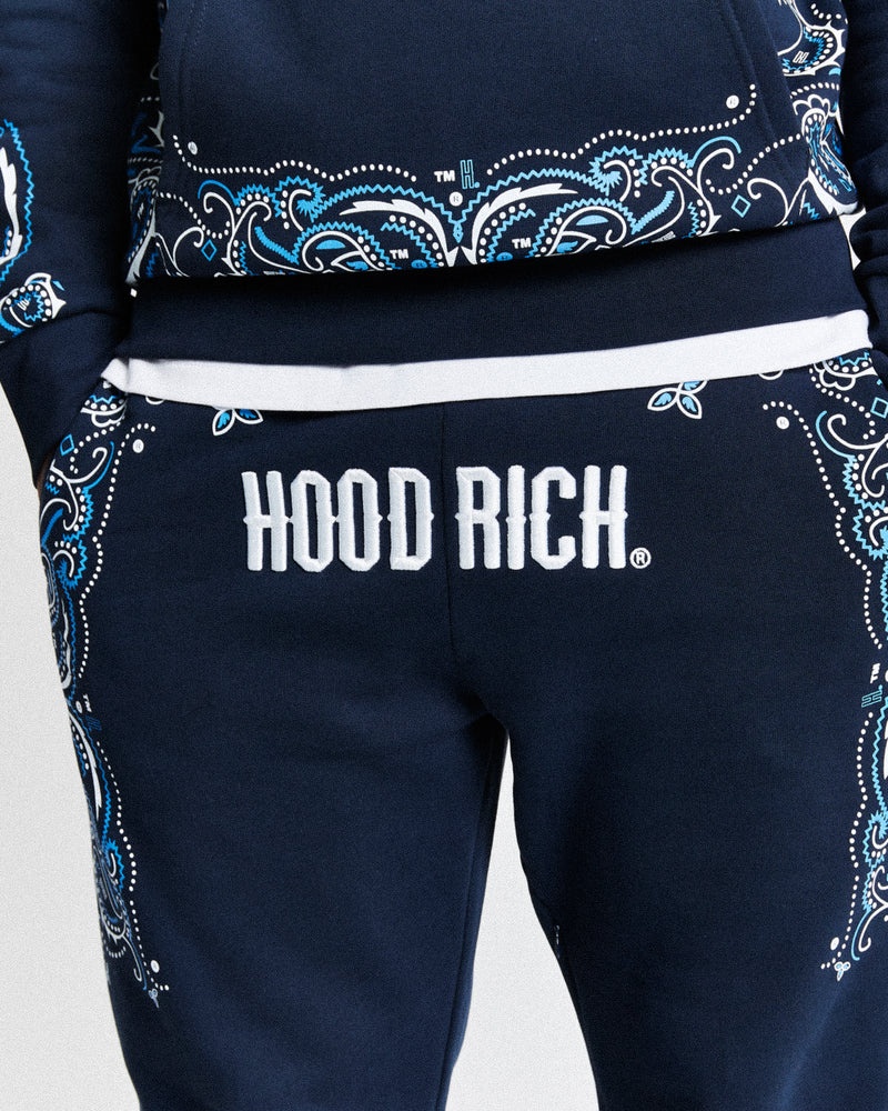 Hoodrich Motif Joggingbyxor Herr Marinblå | 75893-UTCW