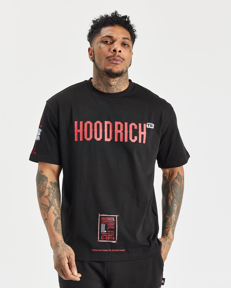 Hoodrich OG Akira T-shirt Herr Svarta | 84312-POJN