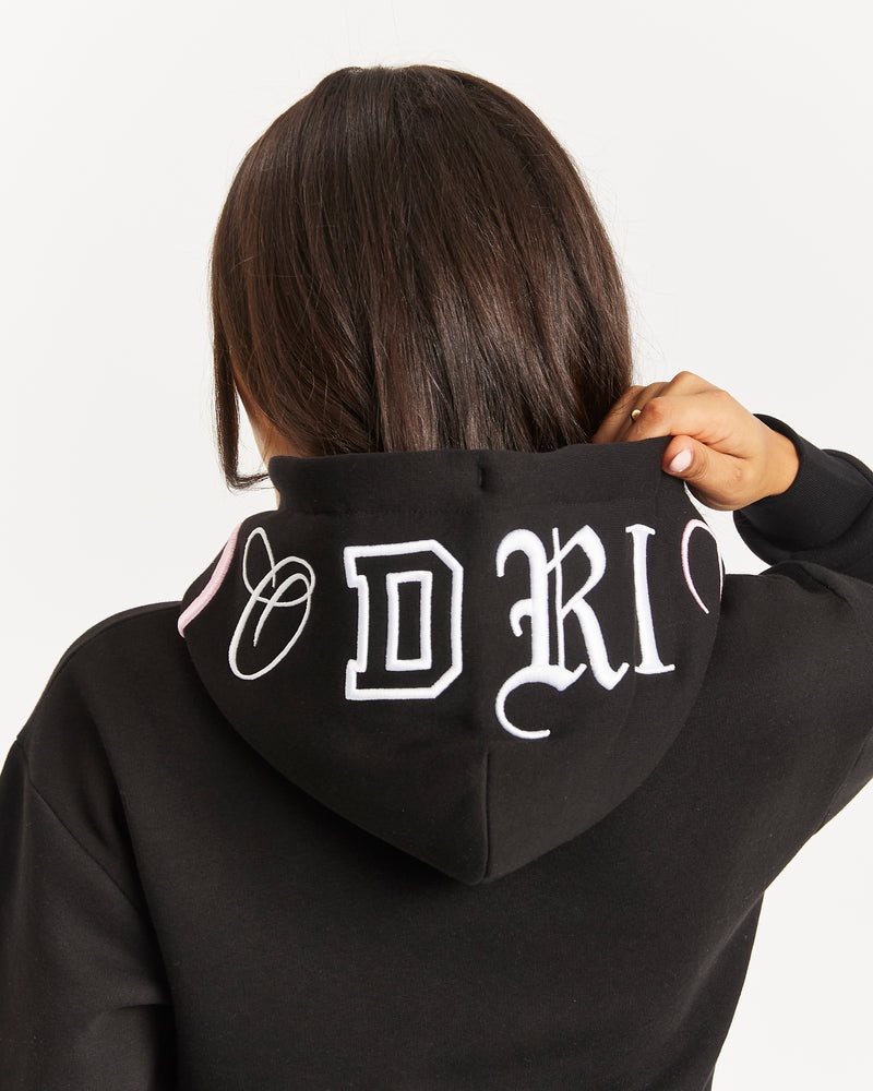 Hoodrich OG Calor Cropped Hoodie Dam Svarta | 48732-OEUY