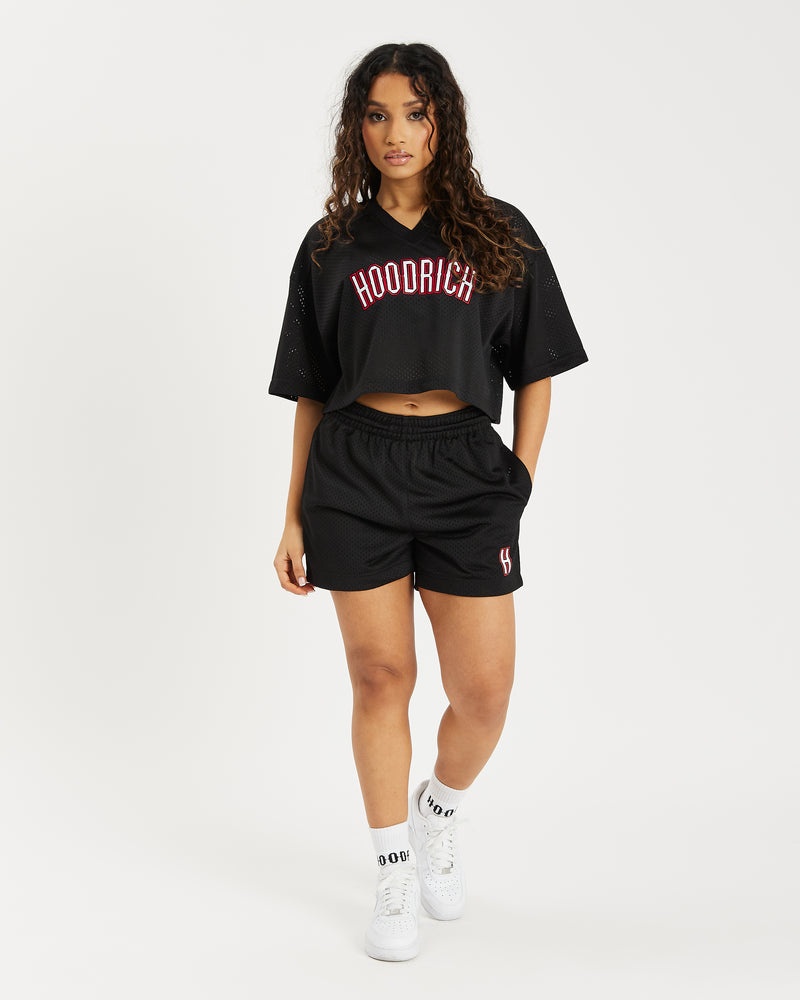 Hoodrich OG Court Shorts Dam Svarta | 91634-PGAO