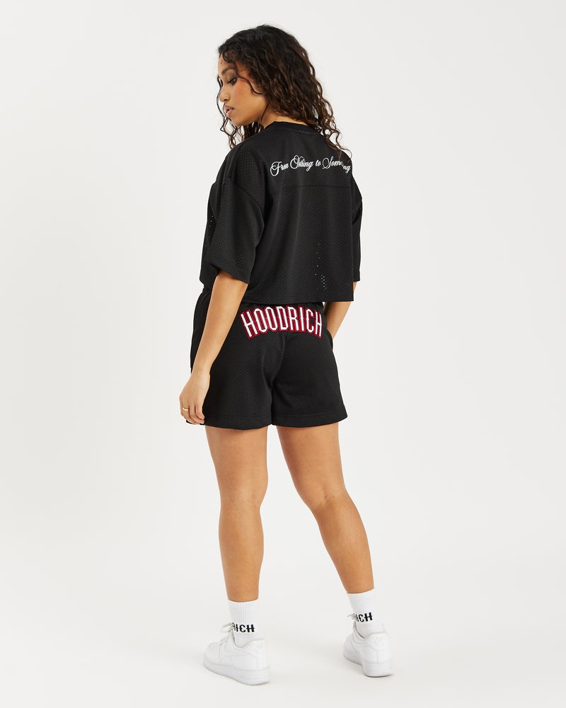 Hoodrich OG Court Shorts Dam Svarta | 91634-PGAO