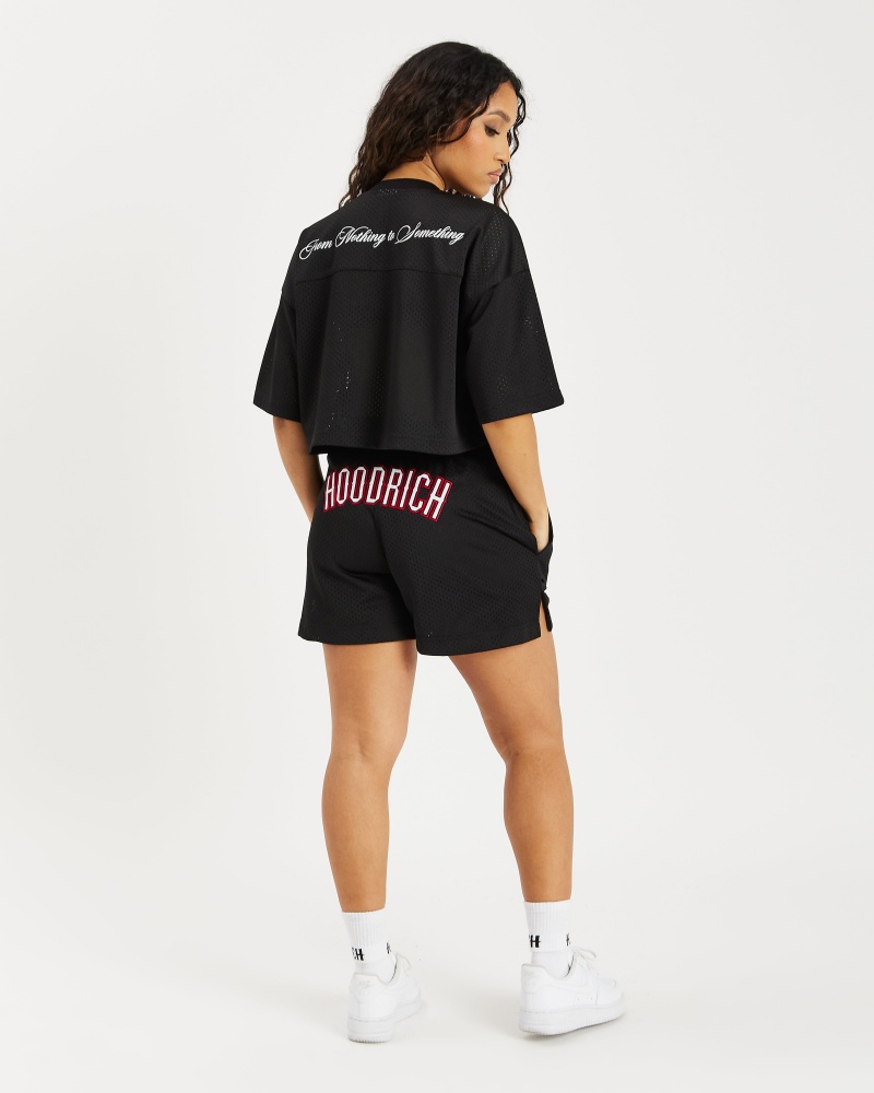 Hoodrich OG Court Shorts Dam Svarta | 91634-PGAO