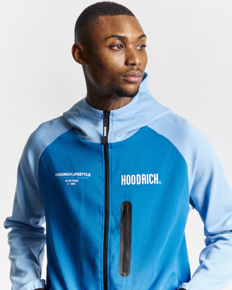 Hoodrich OG Cycle Full Zip Hoodie Herr Blå | 31640-MXSH