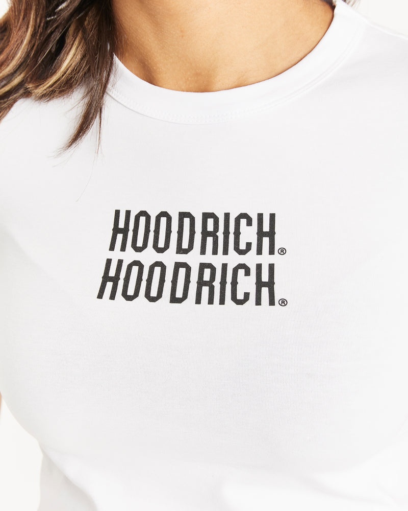 Hoodrich OG Intel V2 Fitted T-shirt Dam Vita | 43795-HYKQ