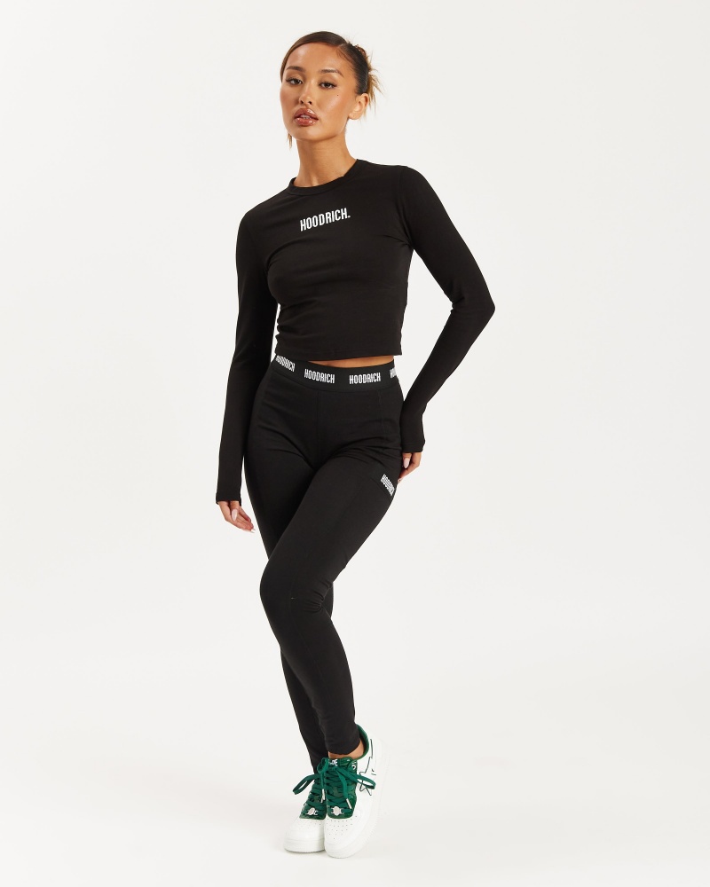 Hoodrich OG Intel V2 Leggings Dam Svarta | 85029-YTEM