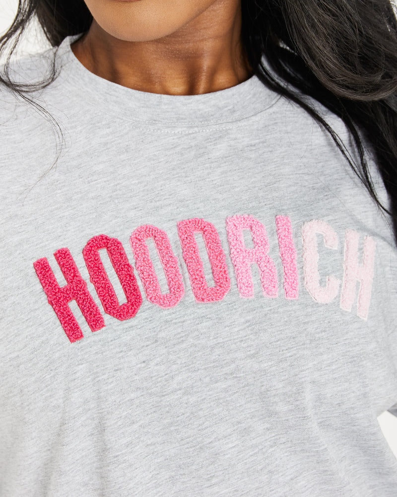 Hoodrich OG Kraze Boyfriend T-shirt Dam Grå | 08721-XRKD