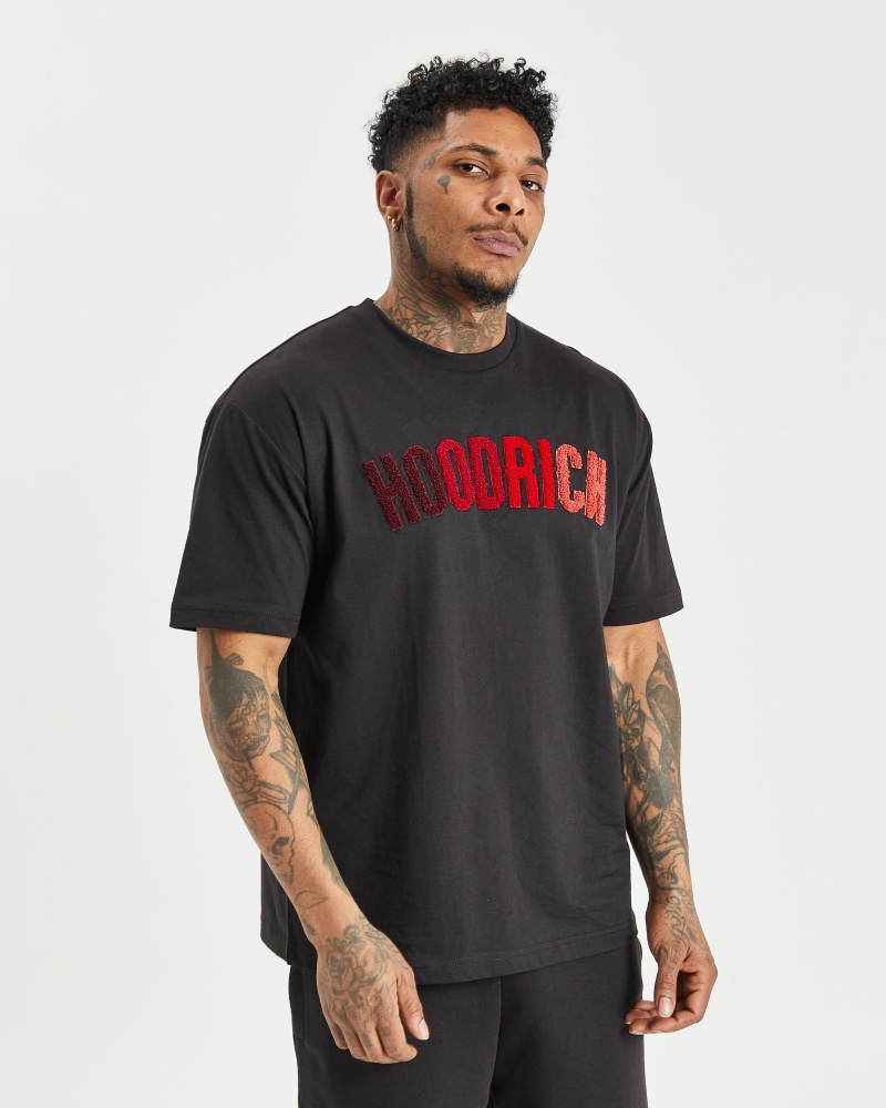 Hoodrich OG Kraze T-shirt Herr Svarta | 50974-DQMN