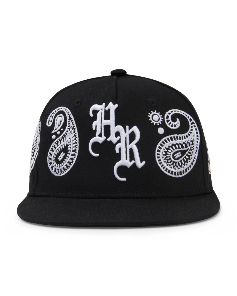 Hoodrich OG Motif Fitted Hatt Herr Svarta | 91028-DVEK