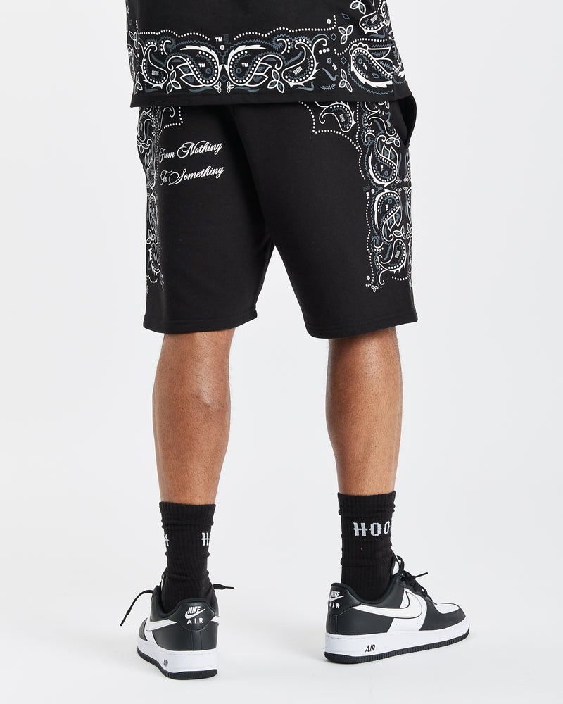 Hoodrich OG Motif Shorts Herr Svarta | 51643-SYBL