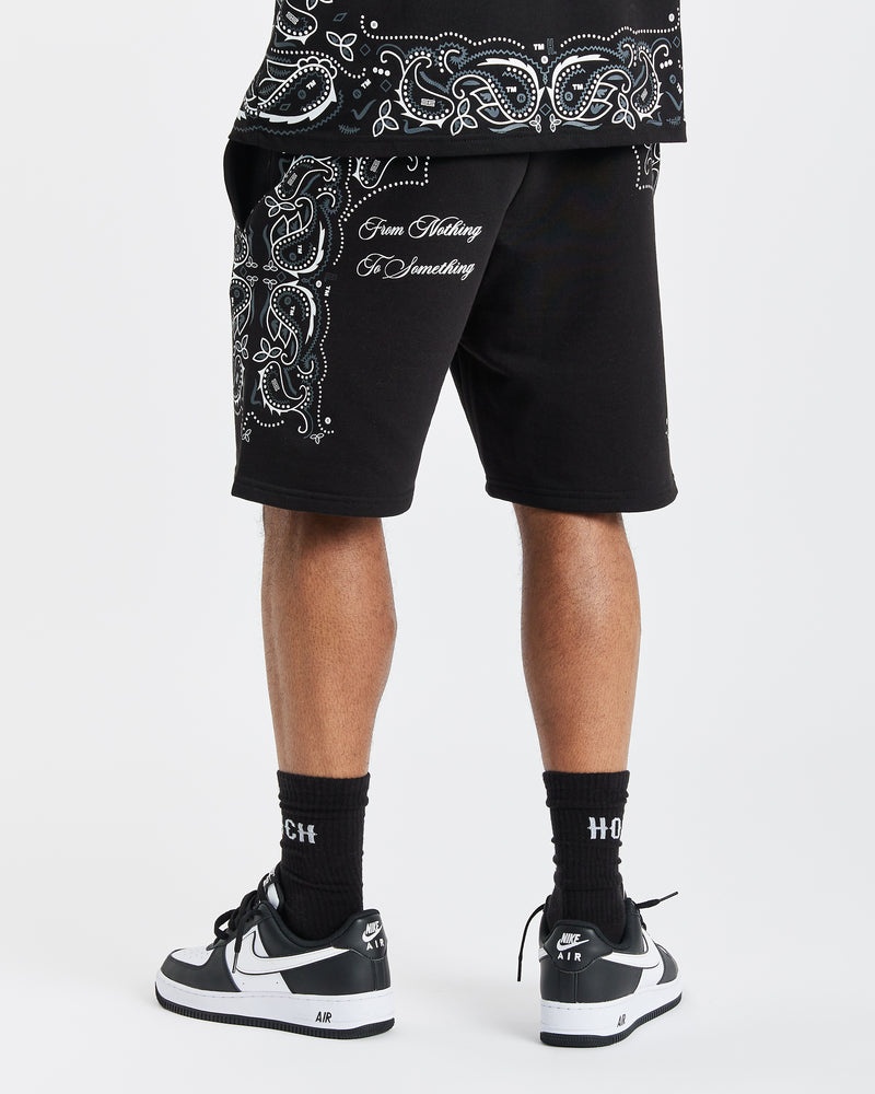 Hoodrich OG Motif Shorts Herr Svarta | 51643-SYBL