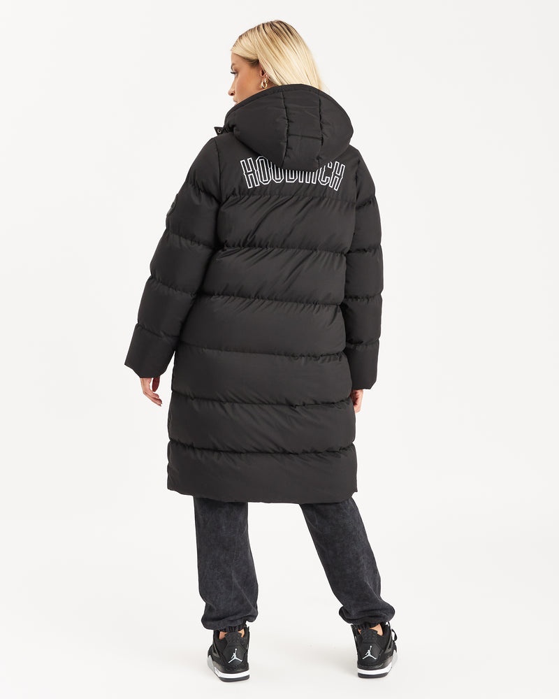 Hoodrich OG Sia Longline Jackor Dam Svarta | 76098-ZMUT