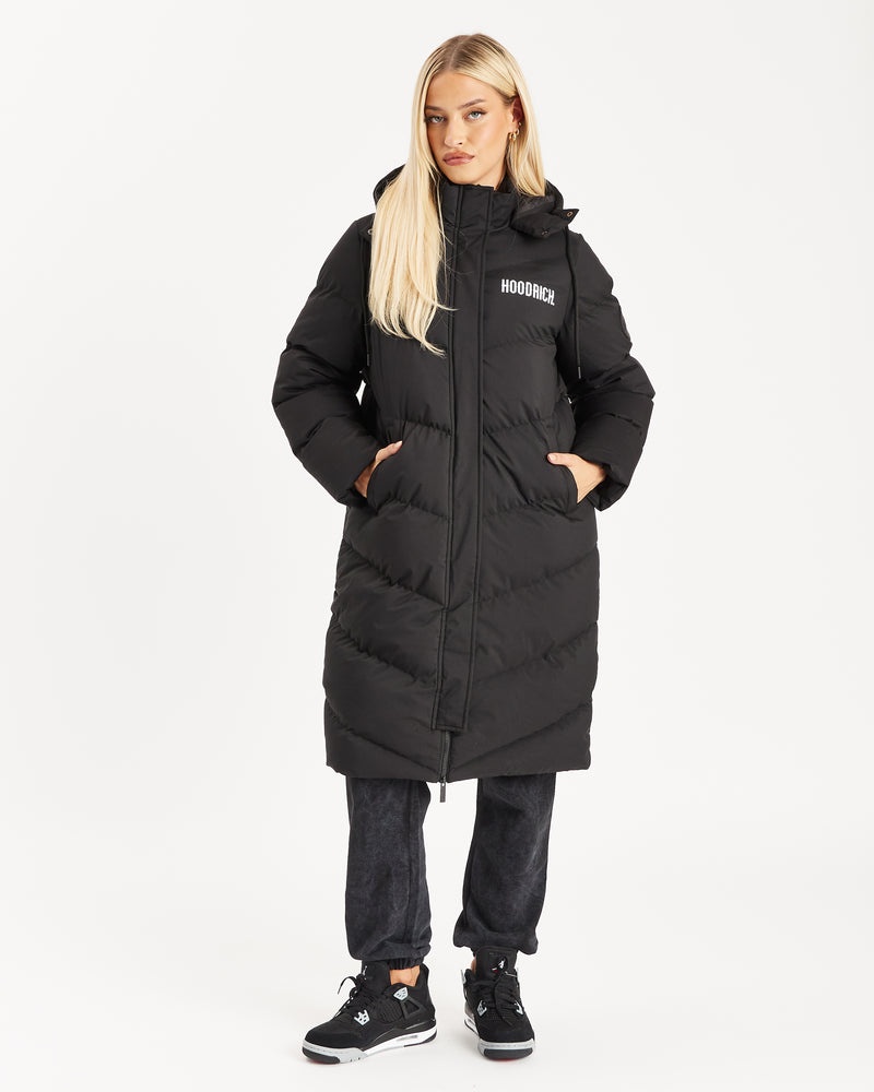 Hoodrich OG Sia Longline Jackor Dam Svarta | 76098-ZMUT