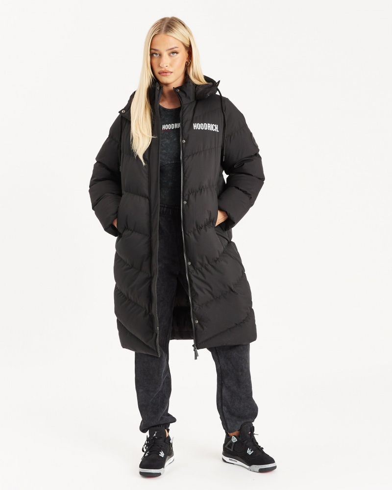 Hoodrich OG Sia Longline Jackor Dam Svarta | 76098-ZMUT