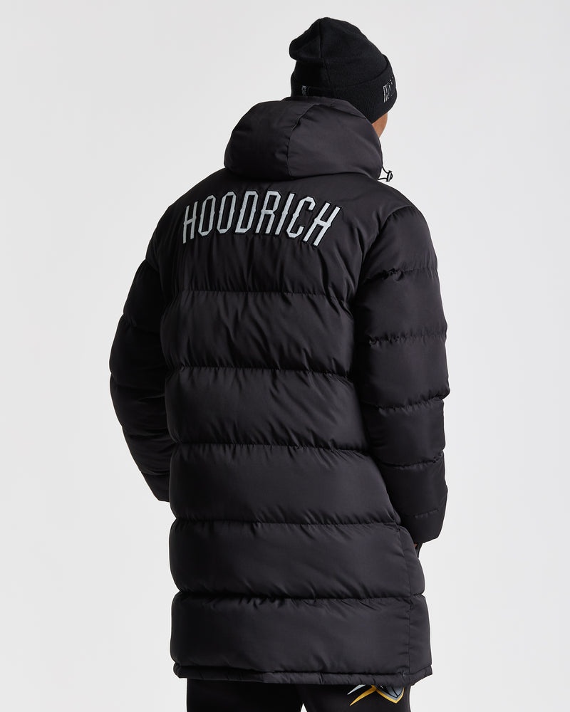 Hoodrich OG Stack Longline Jackor Herr Svarta | 38974-ENOV