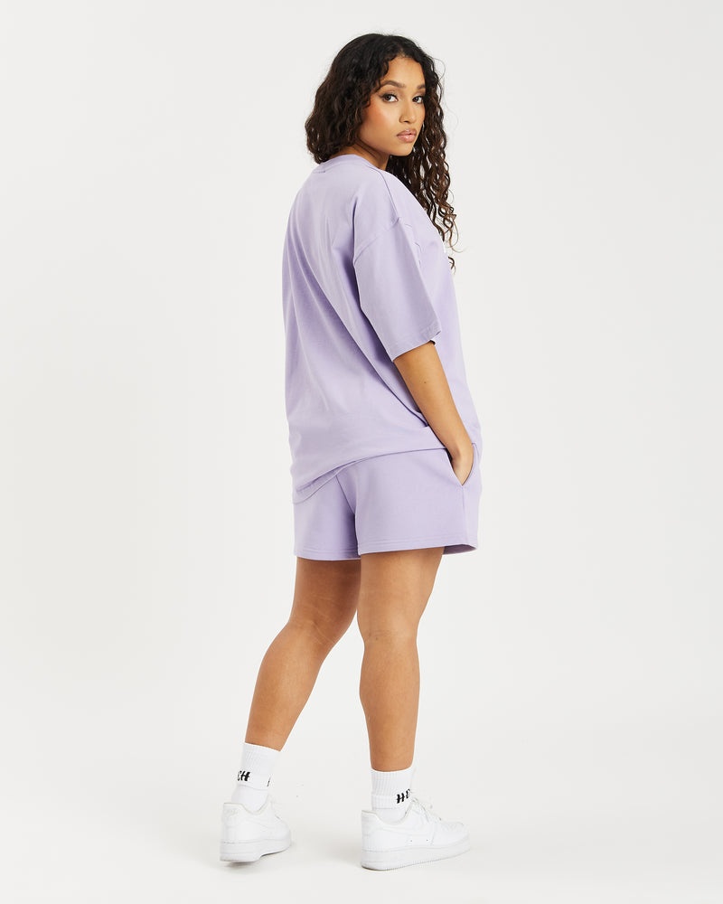 Hoodrich OG Staple Boyfriend T-shirt Dam Lavendel | 70328-HOUW