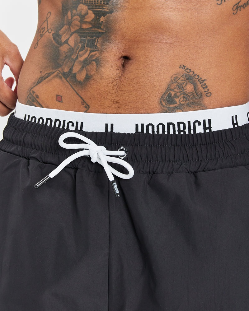 Hoodrich OG State Swim Shorts Herr Svarta | 73861-QNRC