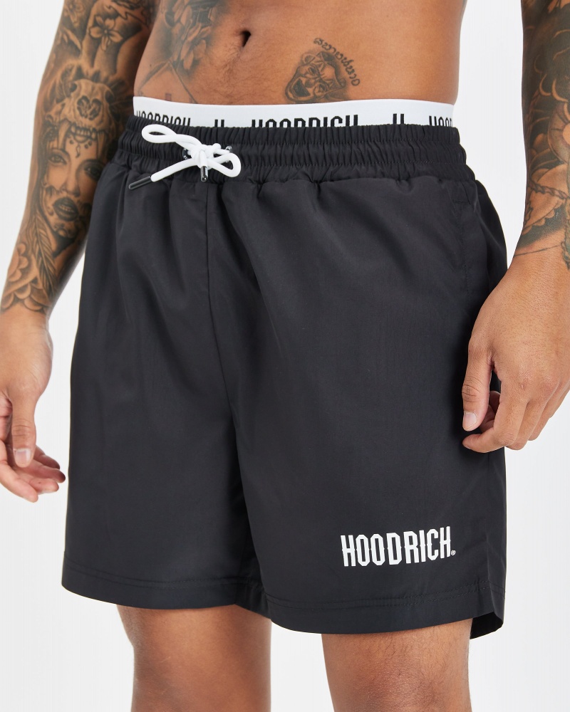 Hoodrich OG State Swim Shorts Herr Svarta | 73861-QNRC