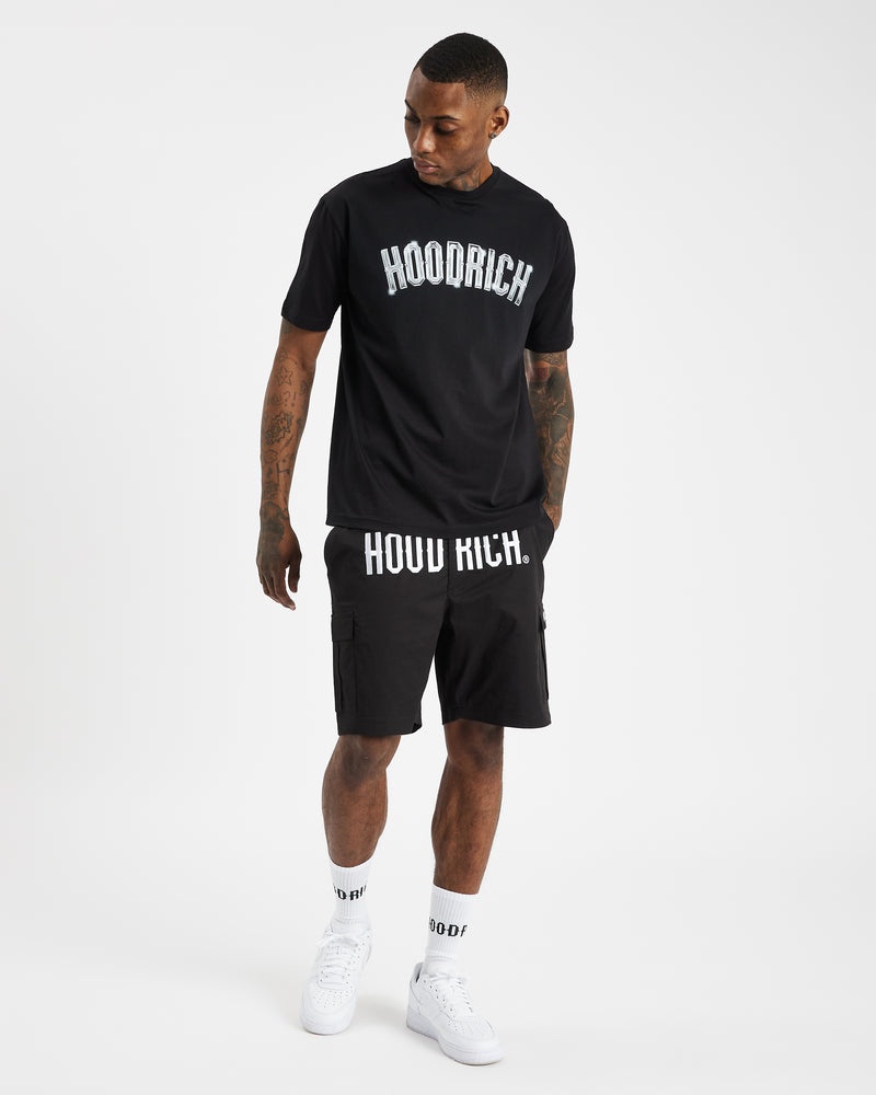 Hoodrich OG Trek Cargo Shorts Herr Svarta | 58429-DMHG