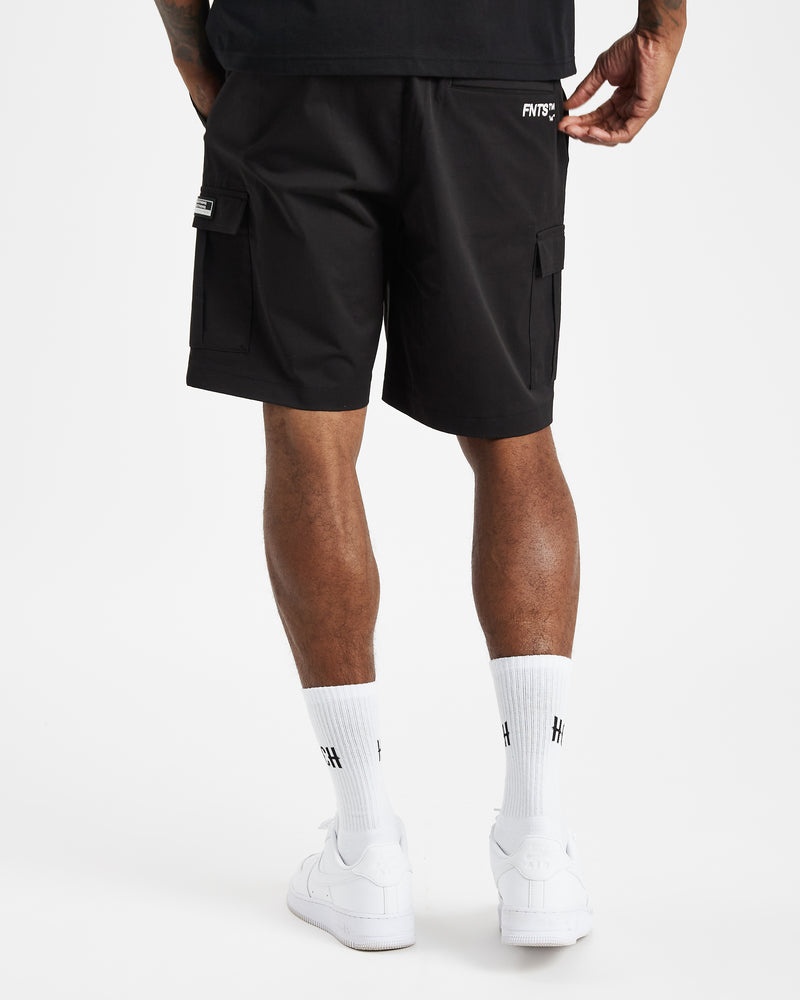 Hoodrich OG Trek Cargo Shorts Herr Svarta | 58429-DMHG