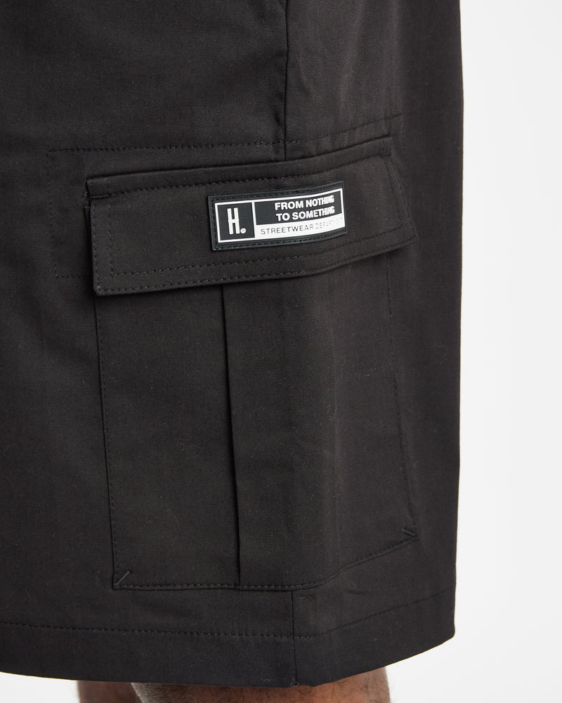 Hoodrich OG Trek Cargo Shorts Herr Svarta | 58429-DMHG