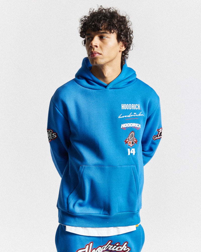 Hoodrich Stadium Hoodie Herr Blå | 75629-STZN