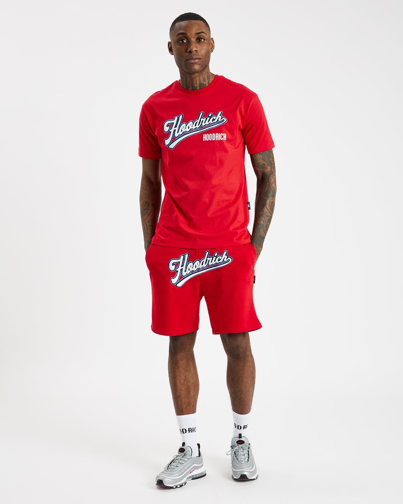 Hoodrich Stadium T-shirt Herr Röda | 63948-UCKE