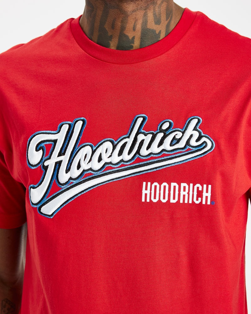 Hoodrich Stadium T-shirt Herr Röda | 63948-UCKE