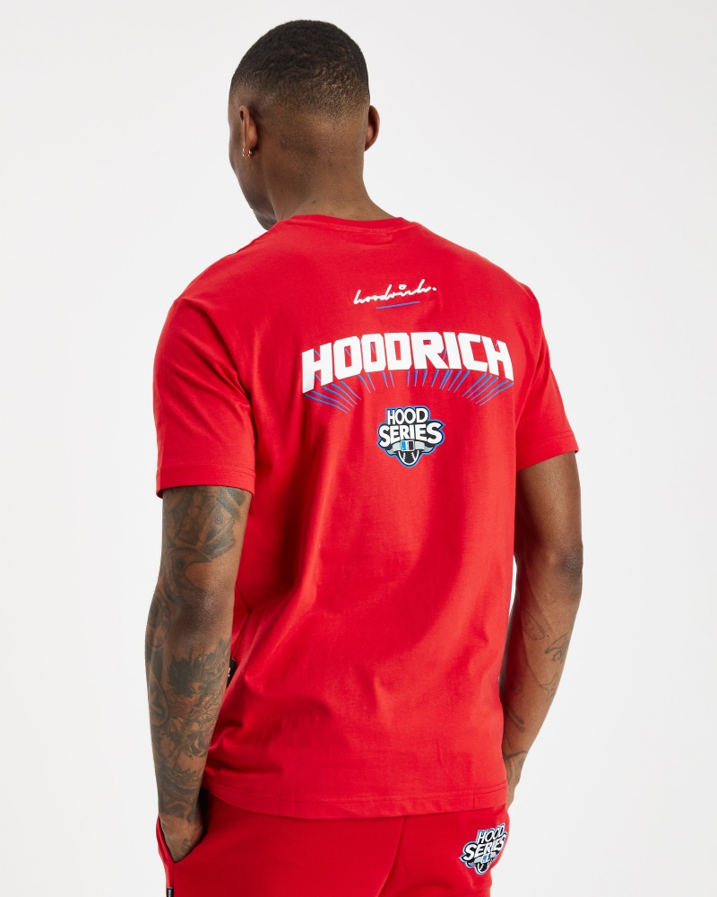 Hoodrich Stadium T-shirt Herr Röda | 63948-UCKE